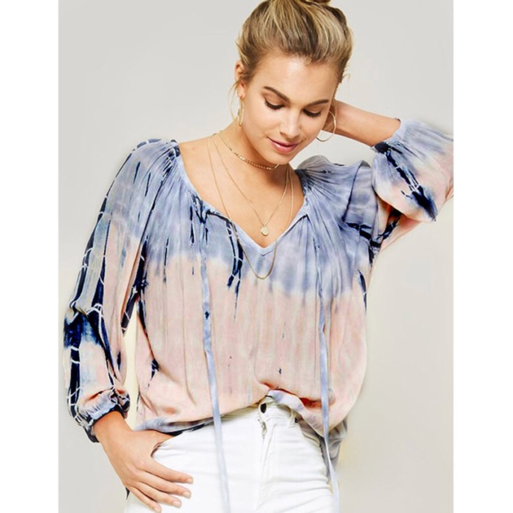 ONE SMALL LEFT! Tie-dye blouse - Picture 4 of 5